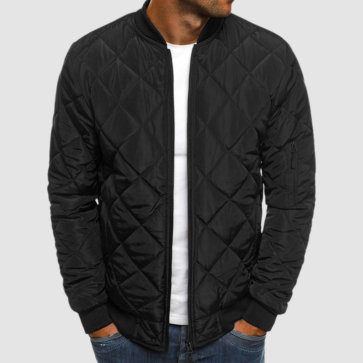 Drune | Herren Bomber Steppjacke - Reißverschluss vorne & Taschen an den Ärmeln
