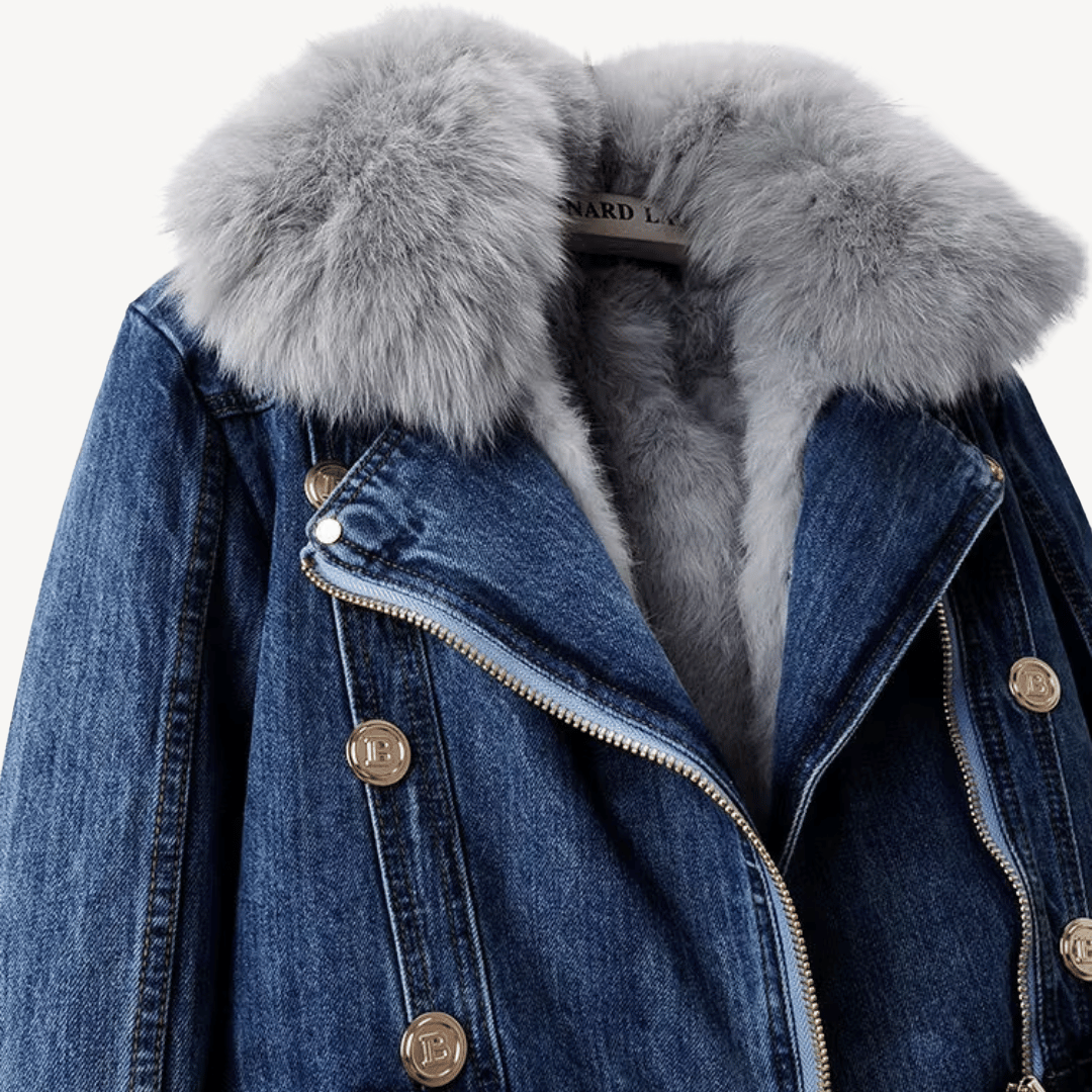 Drune | Kunstpelzgefütterte Denimjacke für Frauen