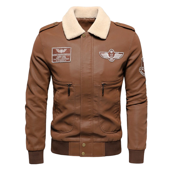 Drune | Herren Lederjacke im Bomberjacken