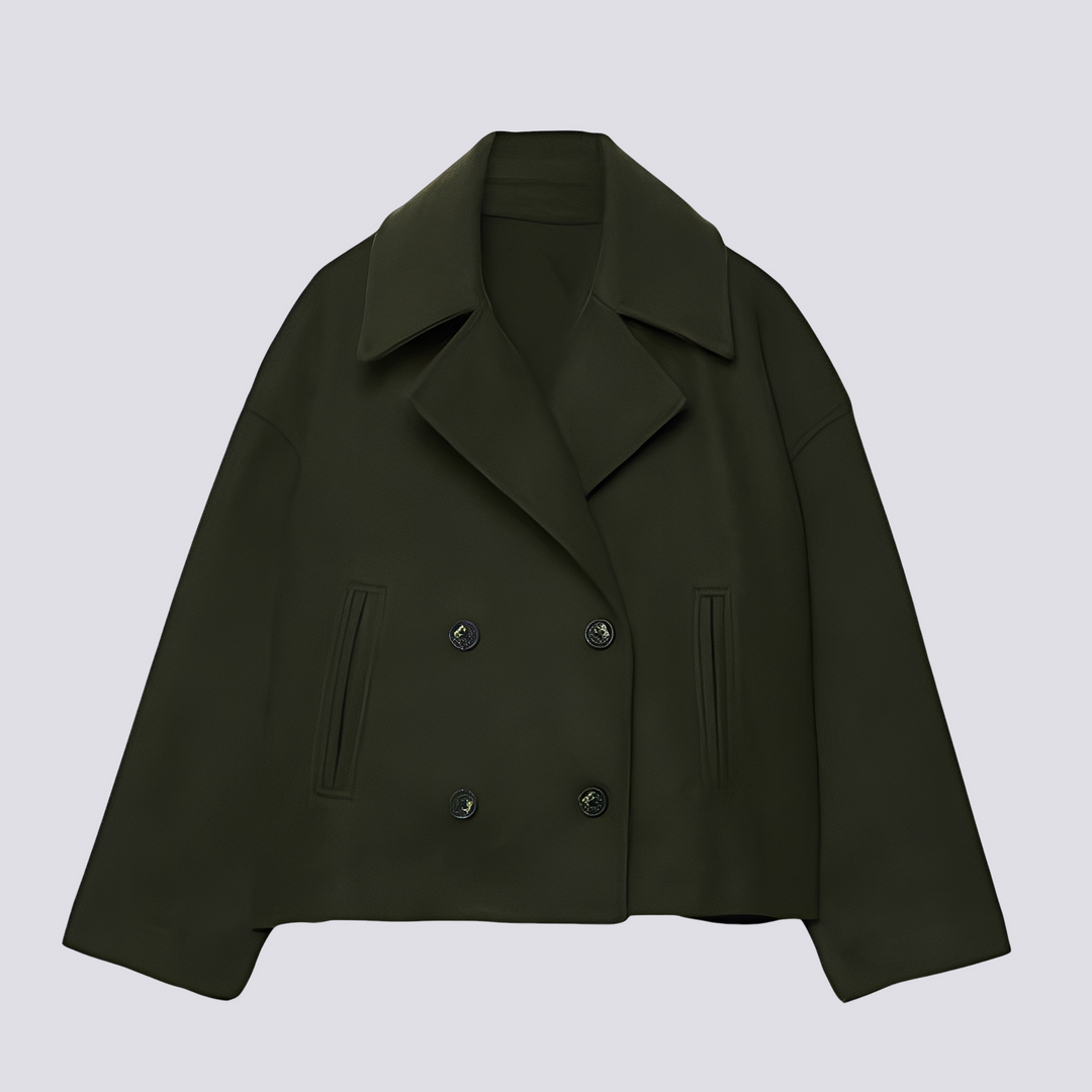 Drune | Schicke kurze Wolljacke mit Reverskragen für Damen