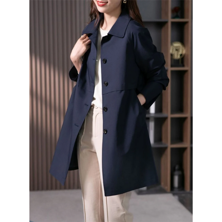Drune | Stylischer Einreihiger Kurzer Trenchcoat für Damen