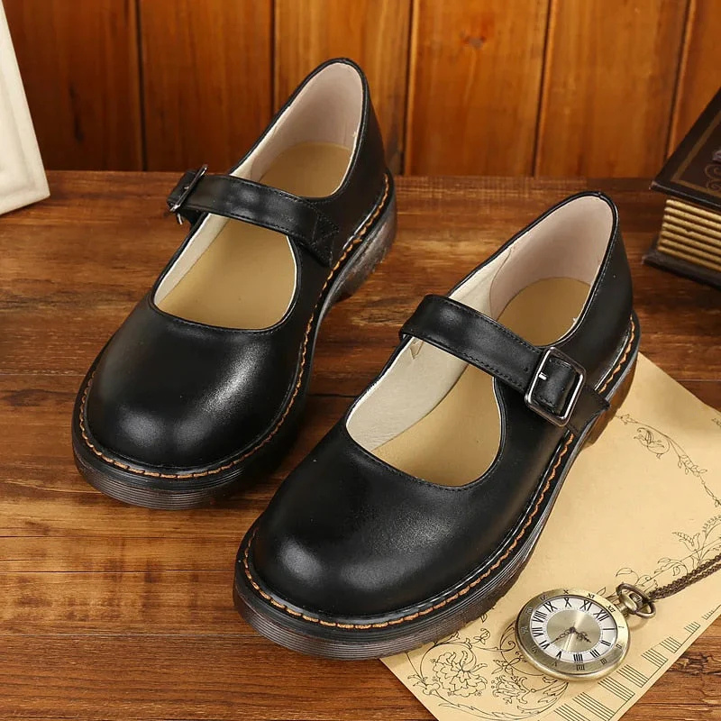 Drune | Jahrgang Schnalle Schuhe für Damen