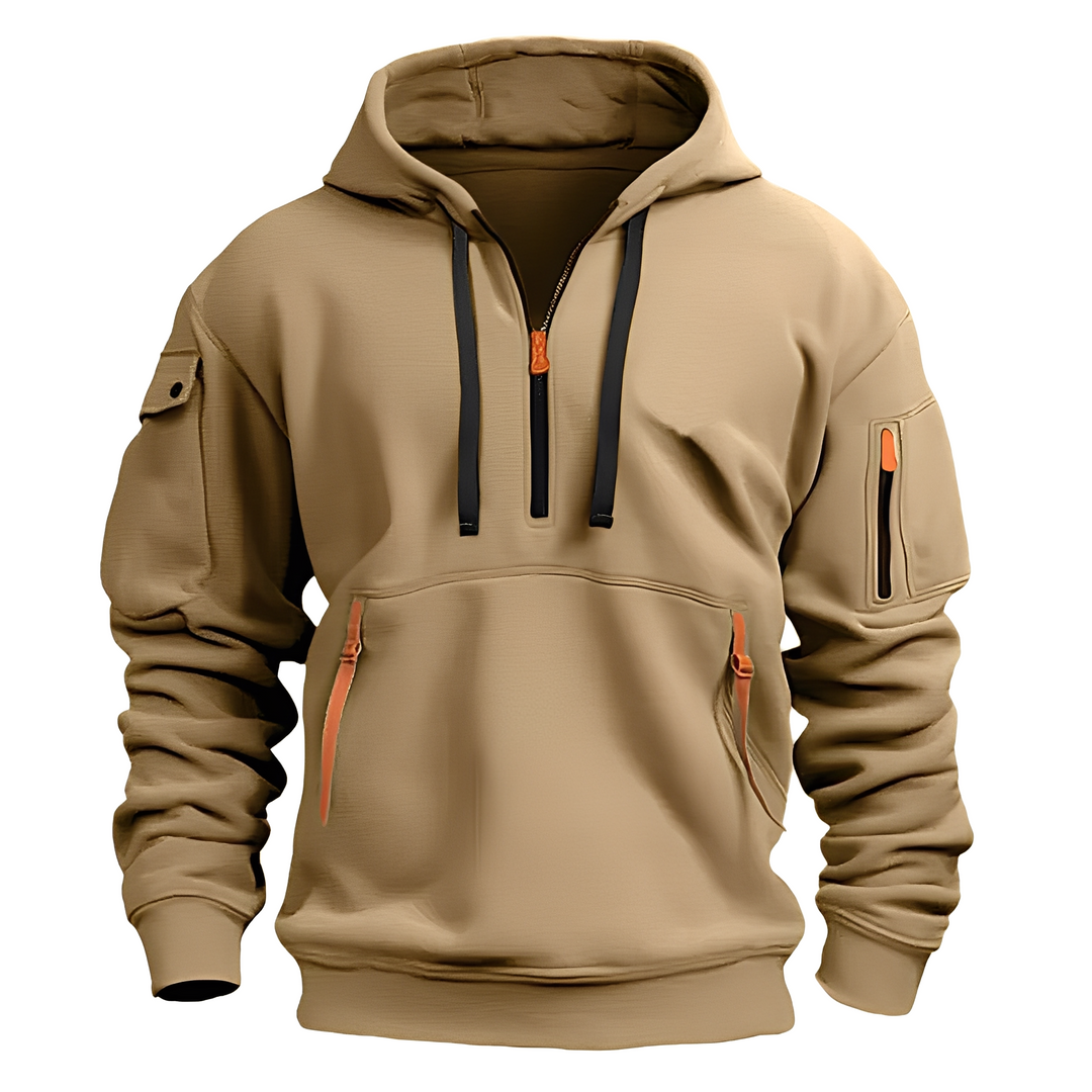 Drune | Lässiger, lockerer Hoodie mit Reißverschluss für Männer