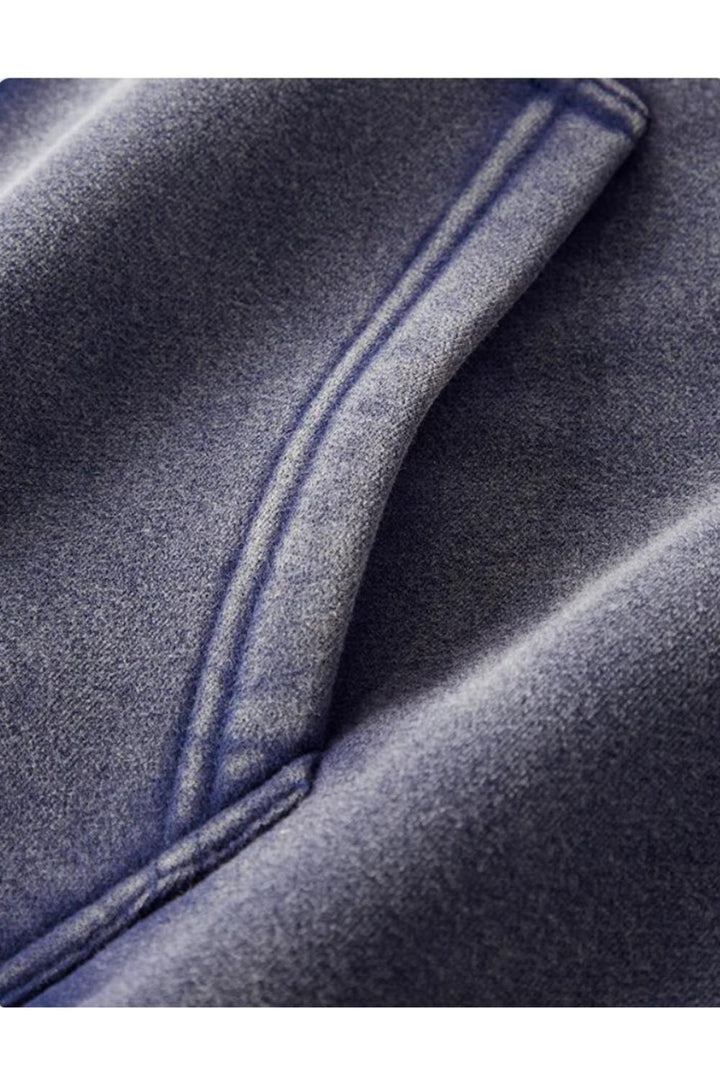 Drune | Kapuzenpullover Reißverschluss Gerippte Bündchen Bequem Und Warm