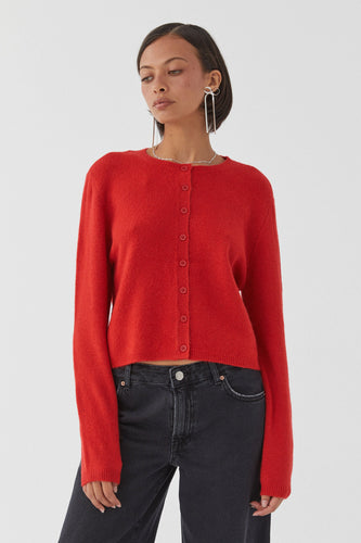 Drune | Bunter Unifarbener Damen-Cardigan
