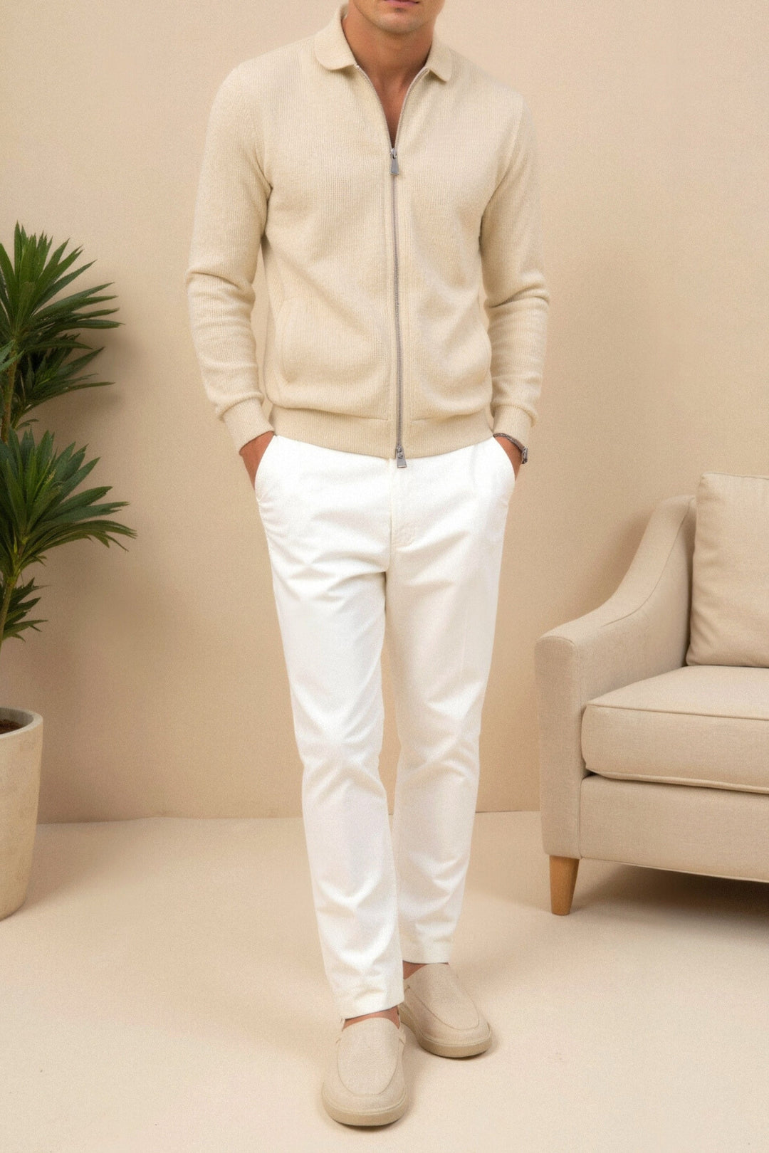 Drune | Stilvolle Herrenjacke in Beige