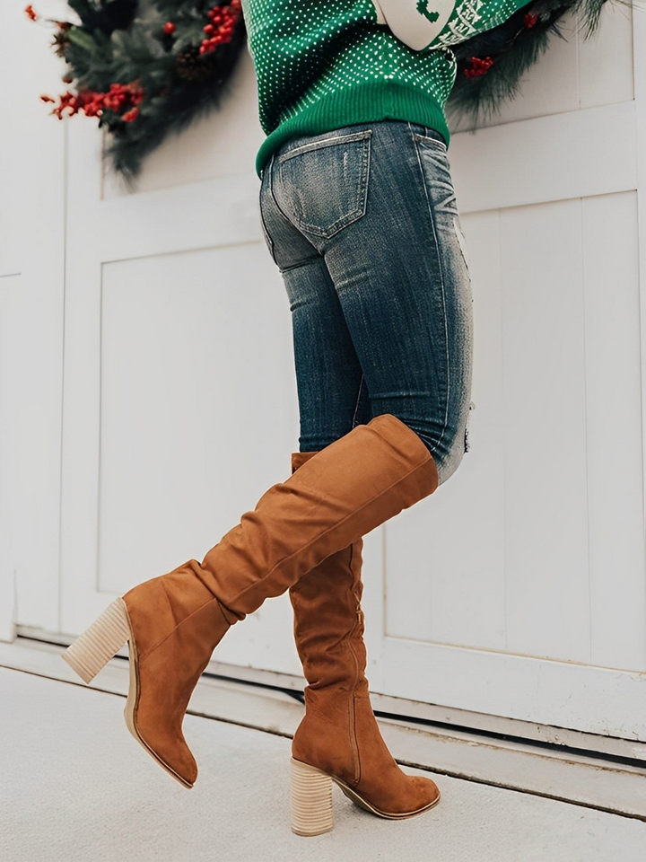 Drune | Elegante Hohe Stiefel mit Absatz