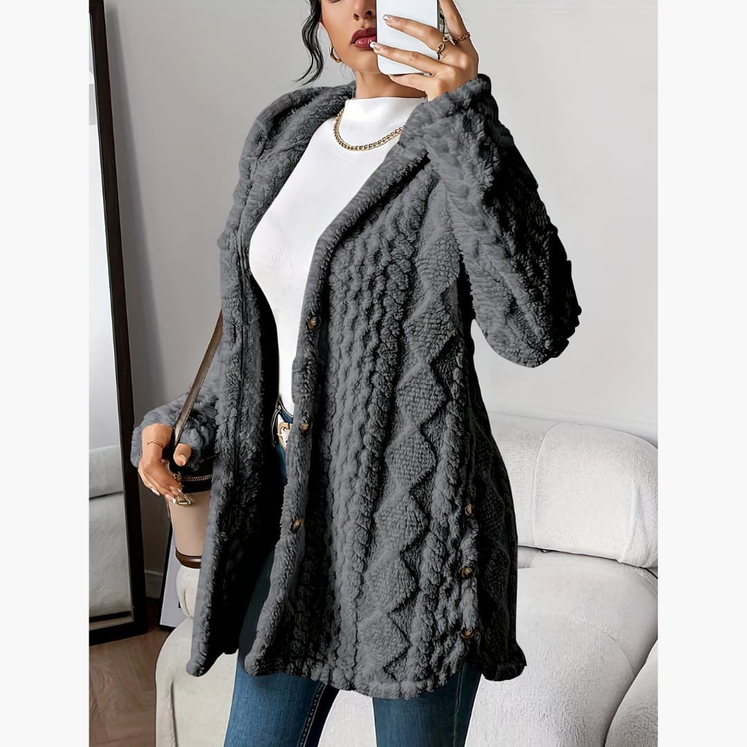 Drune | Gemütlicher Hoodie mit Teddy-Pullover für Damen