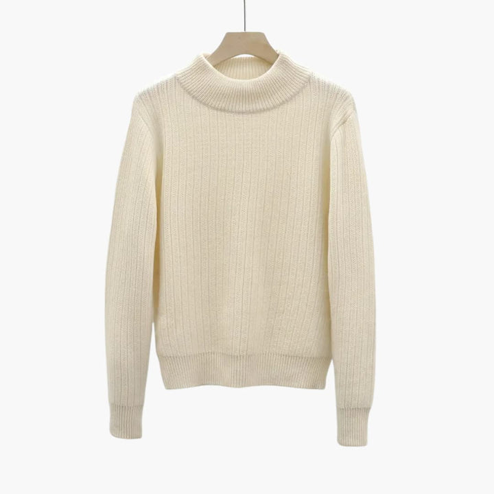 Drune | Gemütlicher Pullover mit Mokkahals für Damen