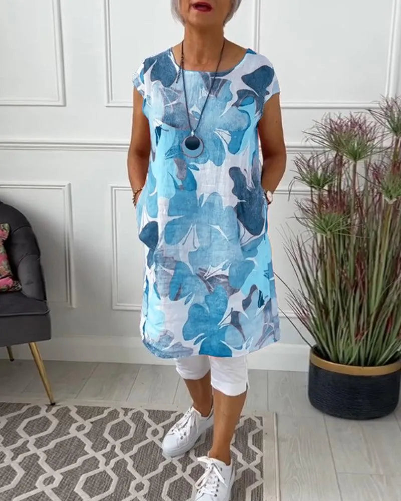 Drune | Sommerkleid mit Asymmetrischem Schnitt und Hohem Schlitz