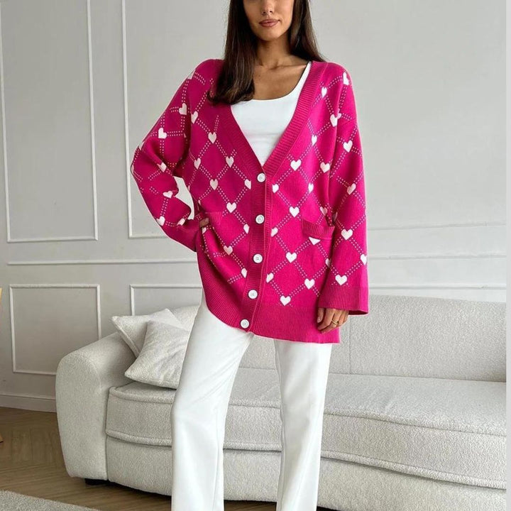 gestrickter Damen-Strickjacke