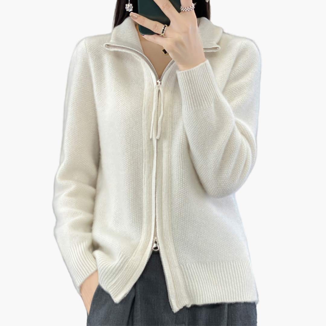 Drune | Strickjacke mit Reißverschluss - Eleganter Casual Style für Alltag und Büro