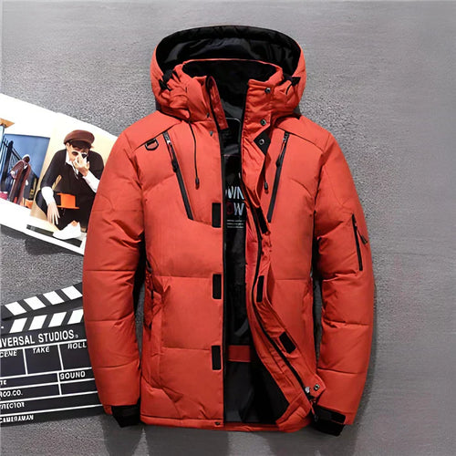 Drune | Herren Puffer Winterjacke - Mit Kapuze Design