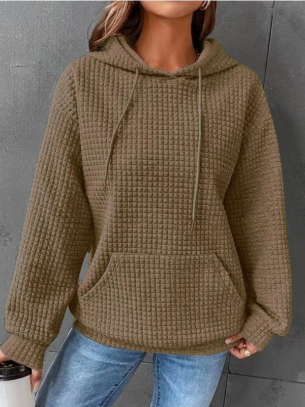 Drune | Damen Pullover Hoodie mit Kordelzugkapuze