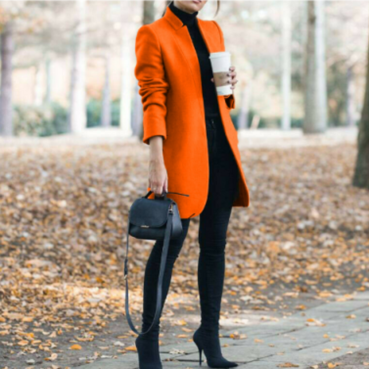 Drune | Damen Stehkragen Wintermantel mit zeitlosem Design