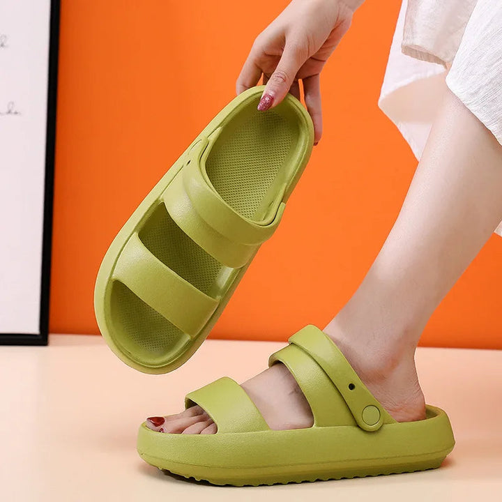 Drune - Orthopädische Sandalen | Comfort Plus Pantoletten mit Doppelriemen | Gepolsterte, lässige Slip-On-Sandalen