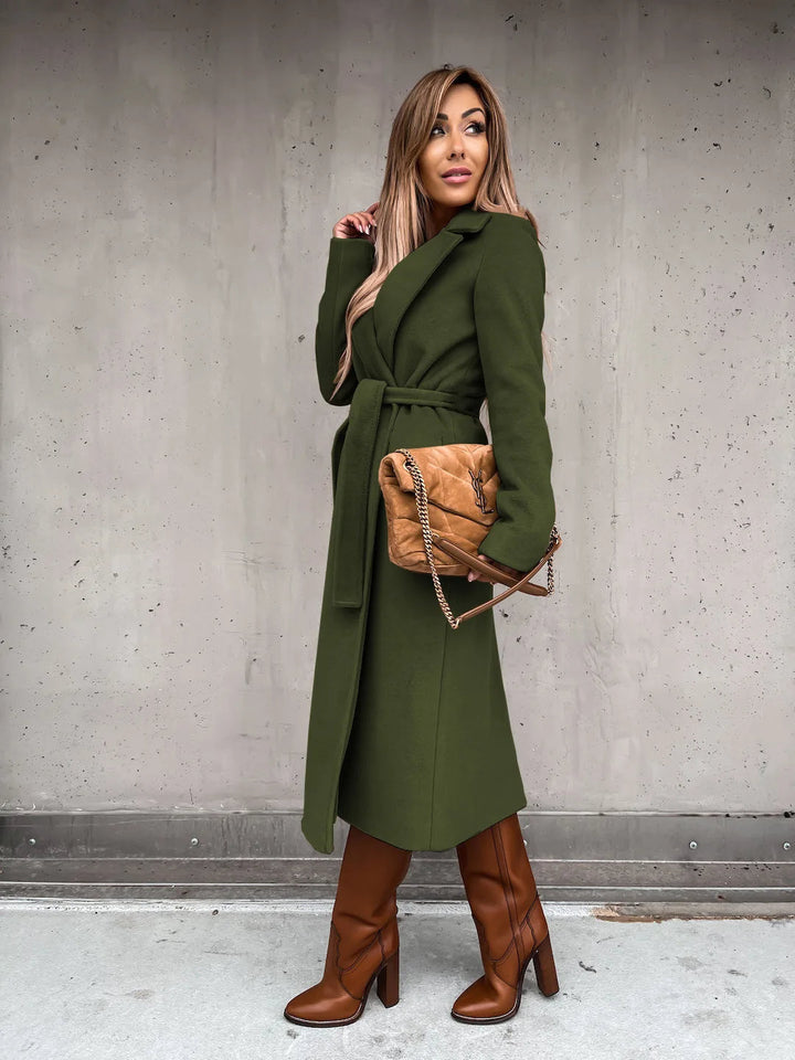 Drune | Stilvolle Wollmix Damenjacke Mit Gürtel