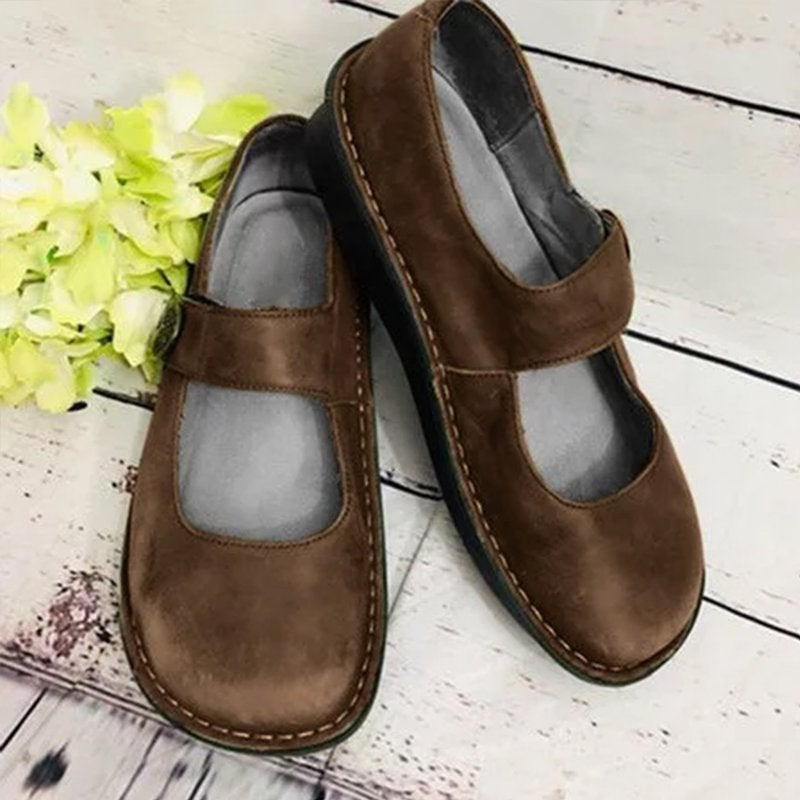 Drune | Damen Weinlese Einstiegs Sandalen Frauen Schuhe Aus Wildleder