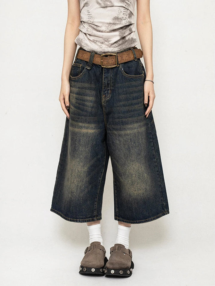 Drune | Weite Denim Culotte