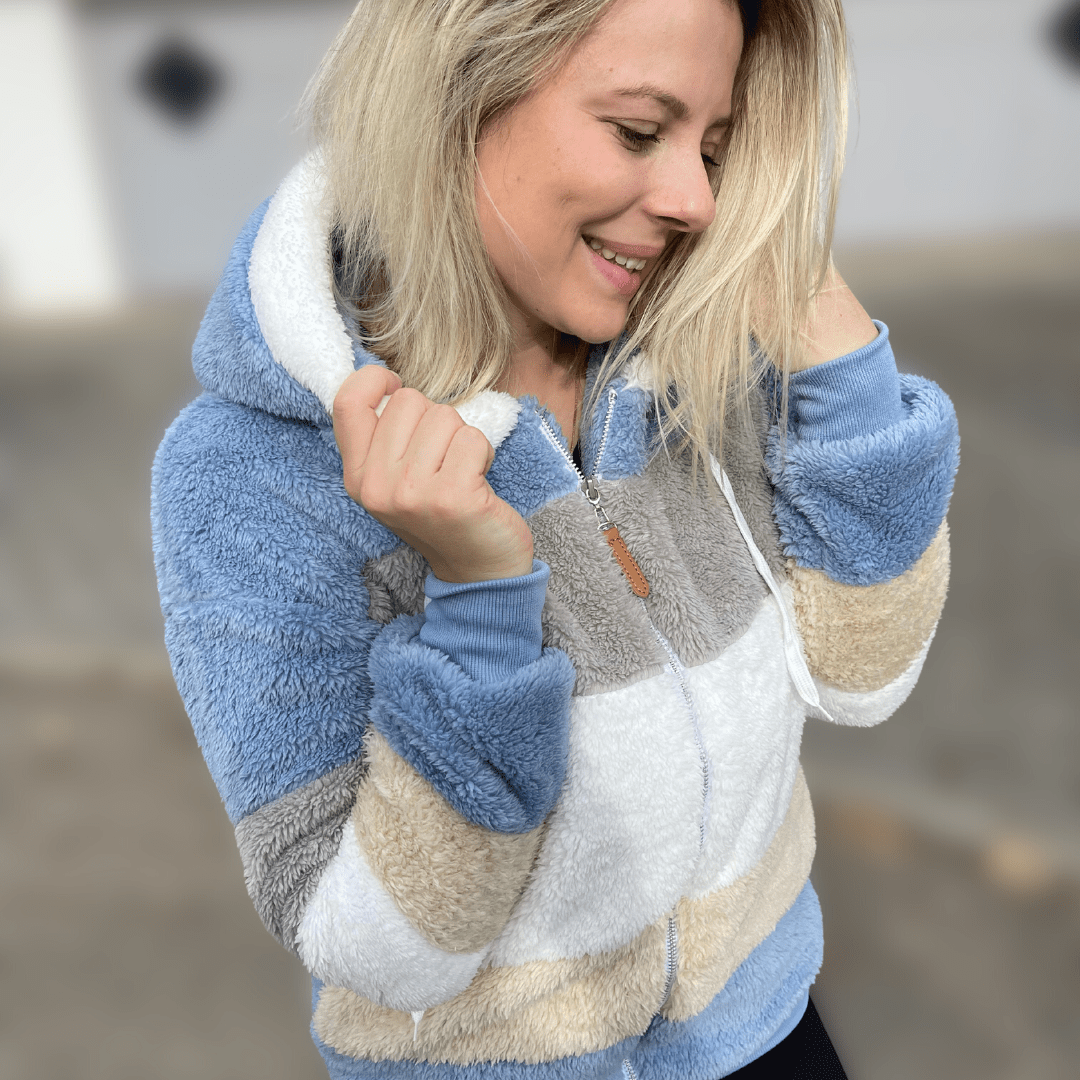 Drune | Mehrfarbige Fleecejacke für Frauen