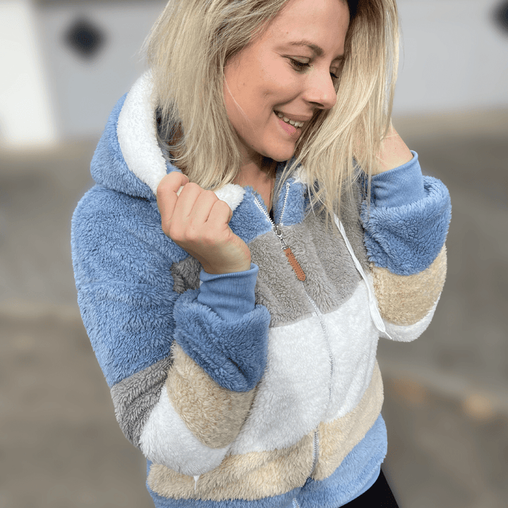 Drune | Mehrfarbige Fleecejacke für Frauen