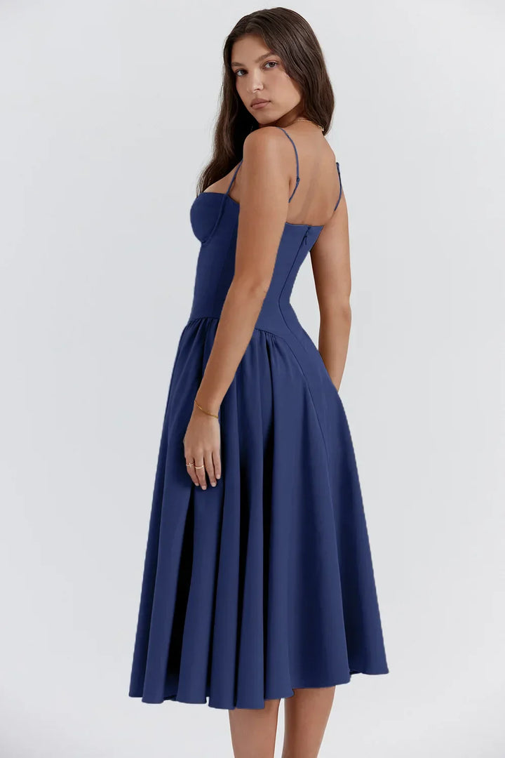 Drune | Ärmelloses Midikleid Mit Korsett Passform