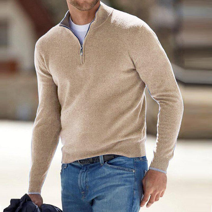 Drune | Klassischer Herren-Pullover mit Reißverschlusskragen