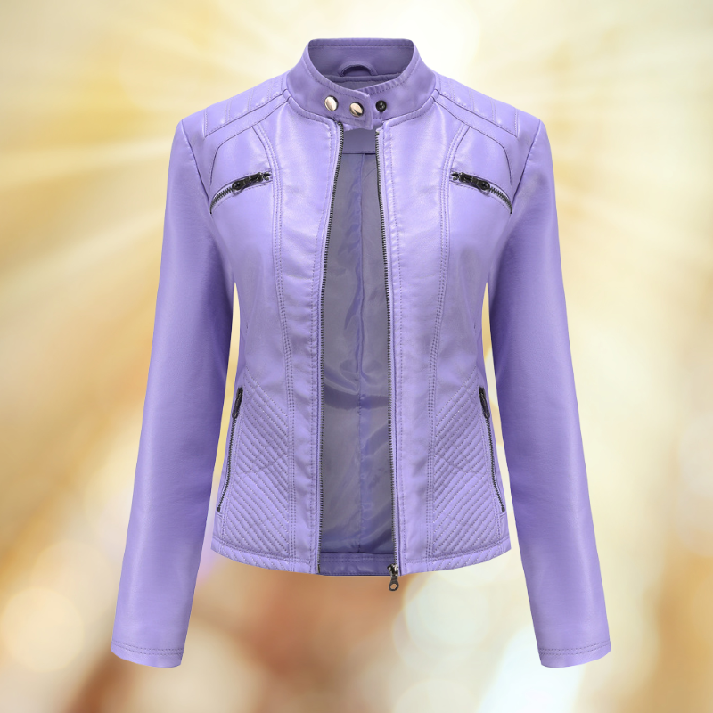 Drune | Bequeme Leder Übergangsjacke für Frauen