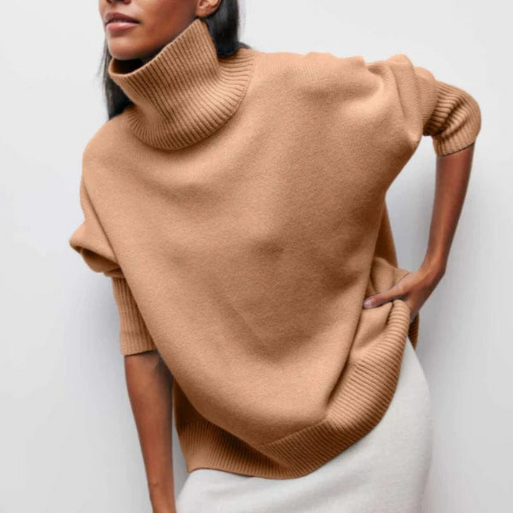 Drune | Damen - Strickpullover Oversized mit Stehkragen