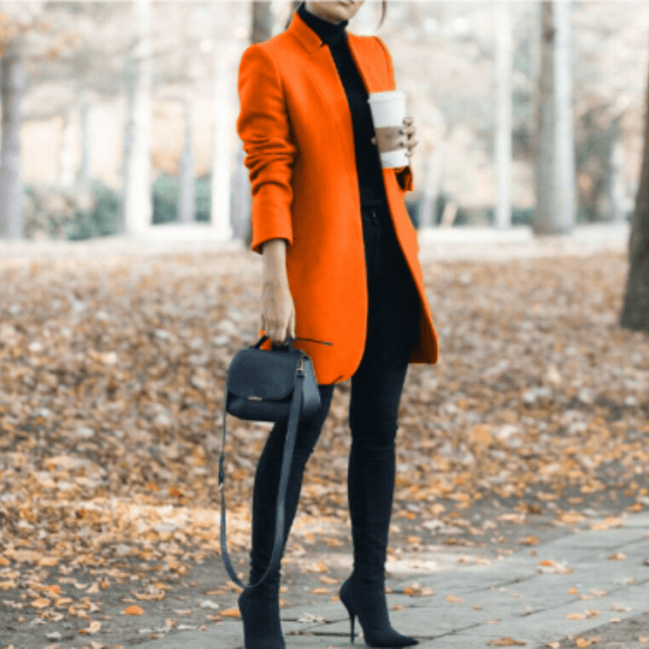 Drune | Longline Mantel - Offene Vorderseite - Taillierte Silhouette