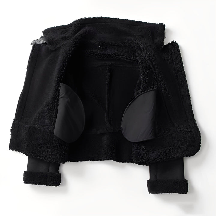 Drune | Stylische Damen-Wildlederjacke mit Gürtel
