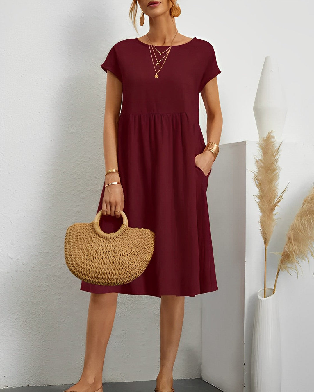 Drune | Midi-Kleid mit Seitentaschen