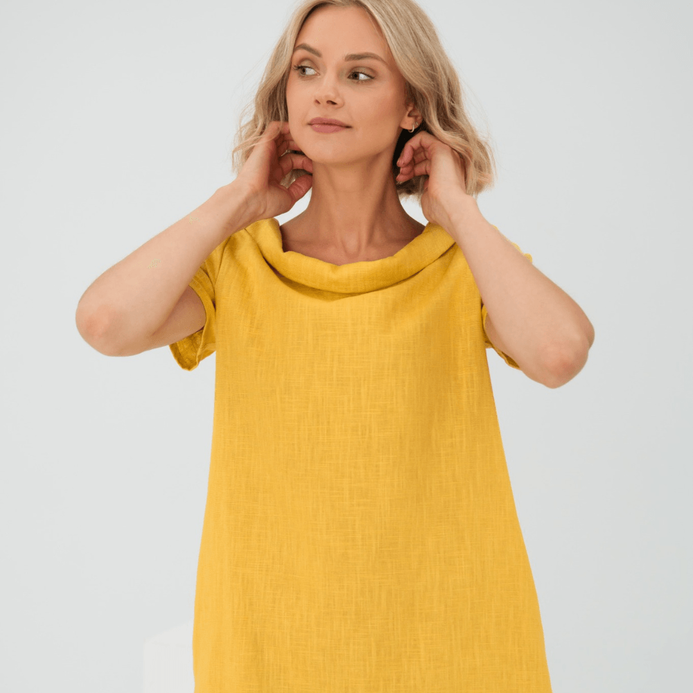 Drune | Lässiges Leinenkleid Für Damen