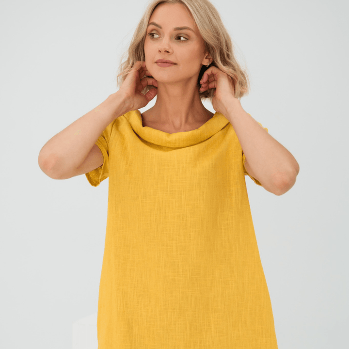 Drune | Lässiges Leinenkleid Für Damen