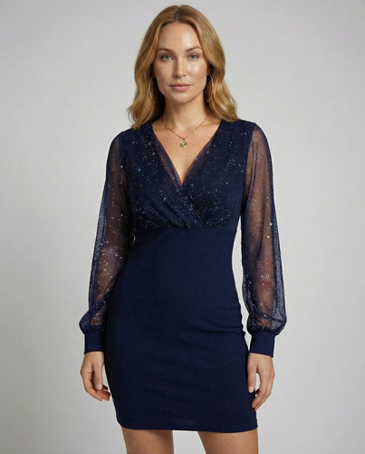 Elegantes Pailletten Partykleid Damen | Drune
