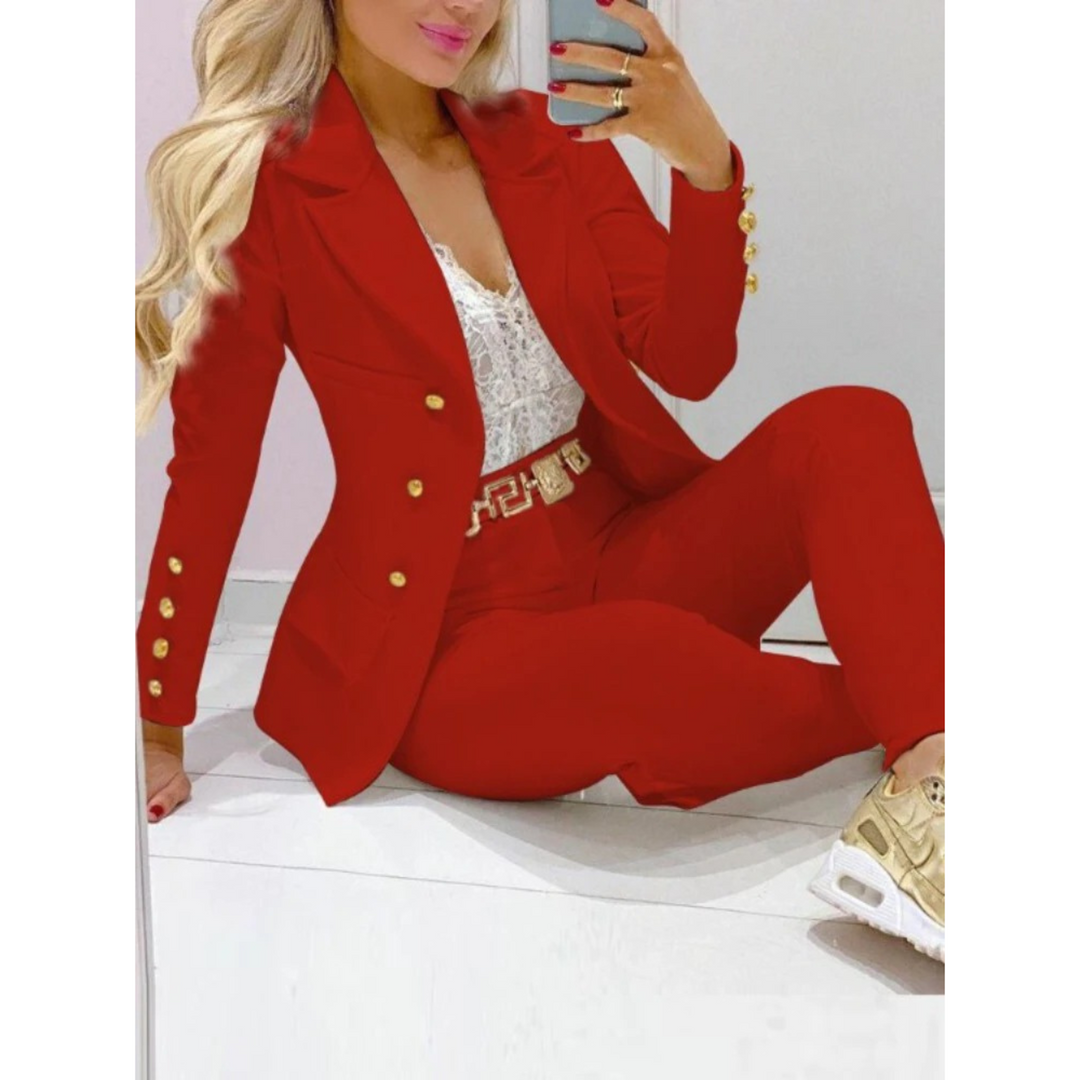 Drune – Set aus Blazer und Hose mit großem Kragen