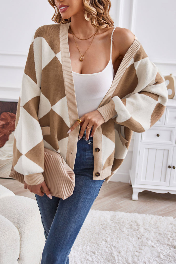 Drune | Damen Patchwork-Weste mit V-Ausschnitt und Karos