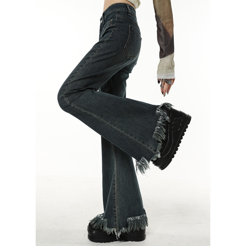 Drune | Schwarze Vintage-Jeans für Damen