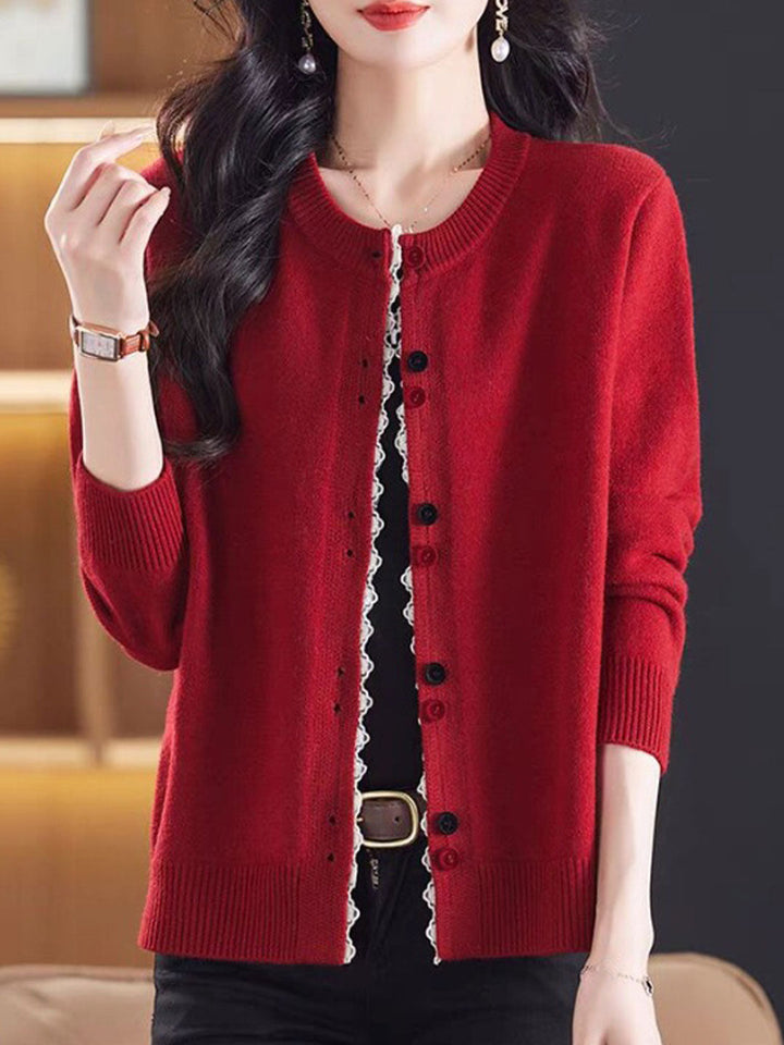 Drune | Strickjacke mit weitem Rundhalsausschnitt