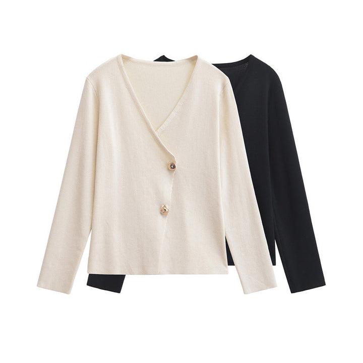 Drune | Stylischer asymmetrischer Strickcardigan für Damen