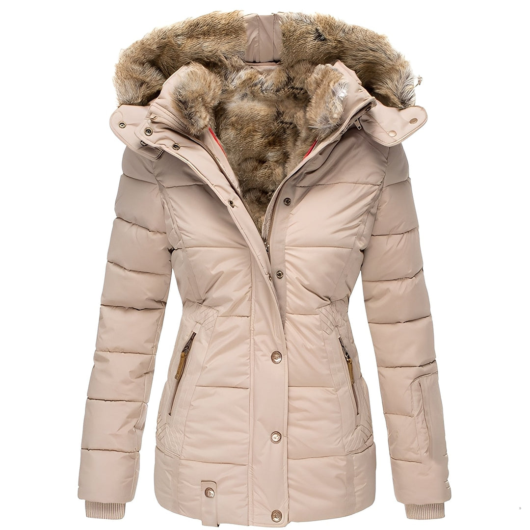 Drune | Stilvolles schlankes Jacket mit Fellkragen für Frauen