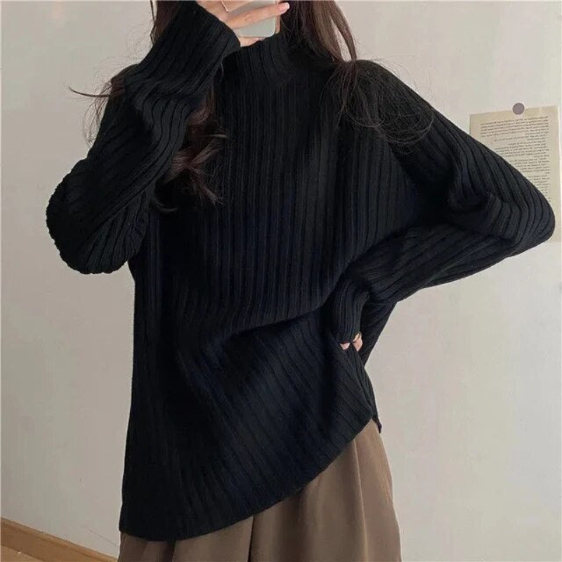 Drune | Pullover mit hohem Kragen für Frauen Lang