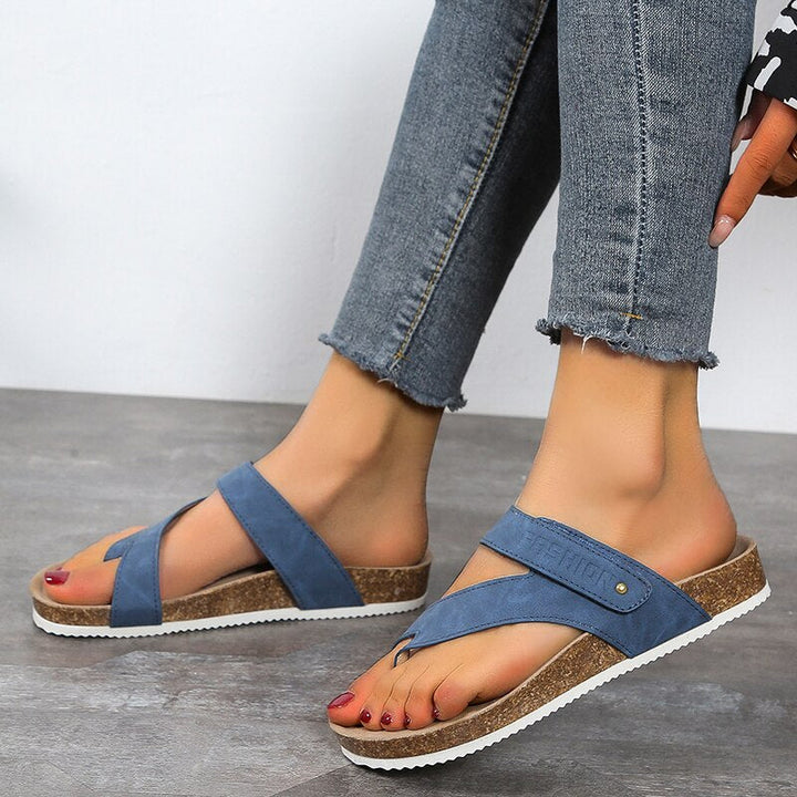 Drune | Orthopädische Sandalen mit Offener Zehenpartie und Korksohle