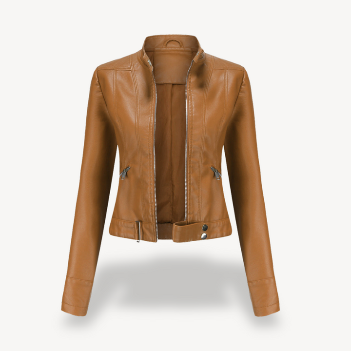 Drune | Fake-Leder Bikerjacke für Frauen