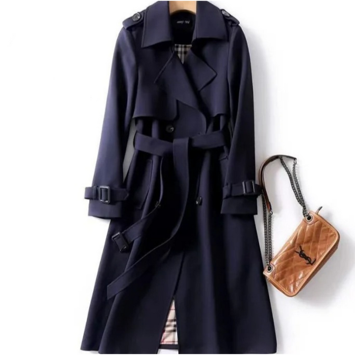 Drune | Trenchcoat für Frauen im koreanischen Stil mit Gürtel