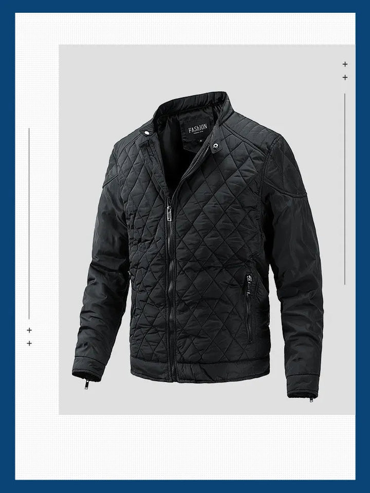 Drune | Gep Padded Jacke Diamant Gesteppt Stehkragen Reißverschluss Slim Fit