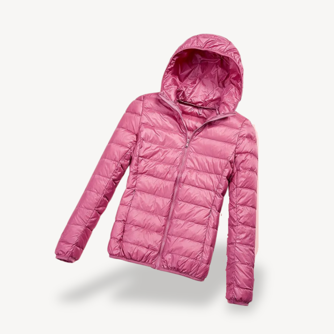Drune | Ultraleichte Kapuzen-Pufferjacke Damen