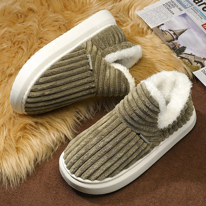 Drune | Slipper - Orthopädische Unterstützung - Flauschige Cozy Sohle - Weiche Velours-Optik