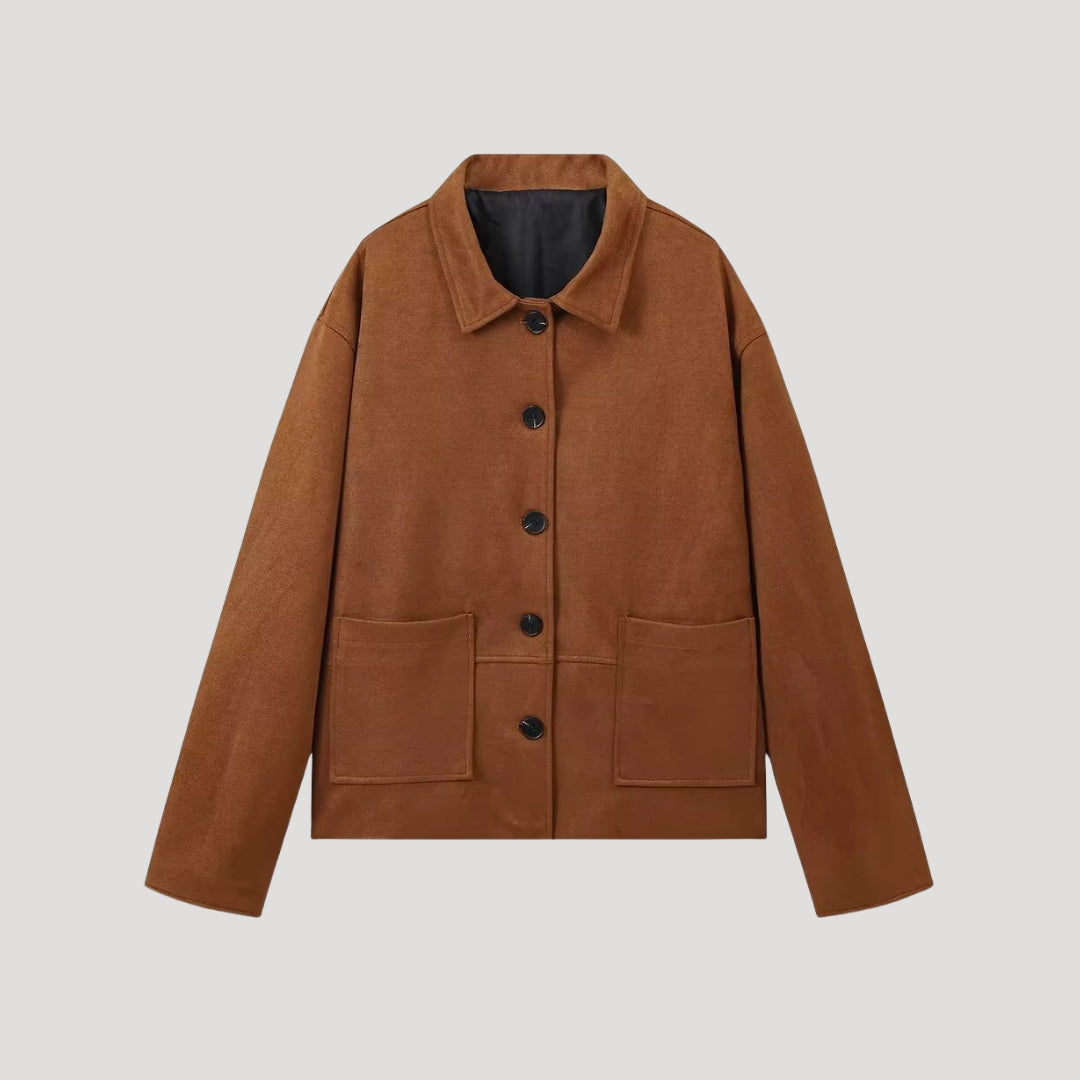 Drune | Damen Wildleder Übergröße Winterjacke