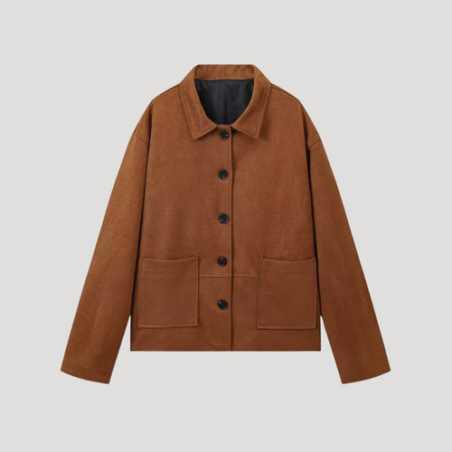 Drune | Damen Wildleder Übergröße Winterjacke